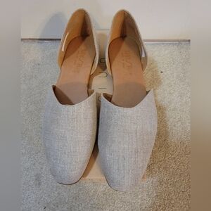 Unisa Women's Tan Linen Slip-On Shoes Size 10 Excellent Used Condition